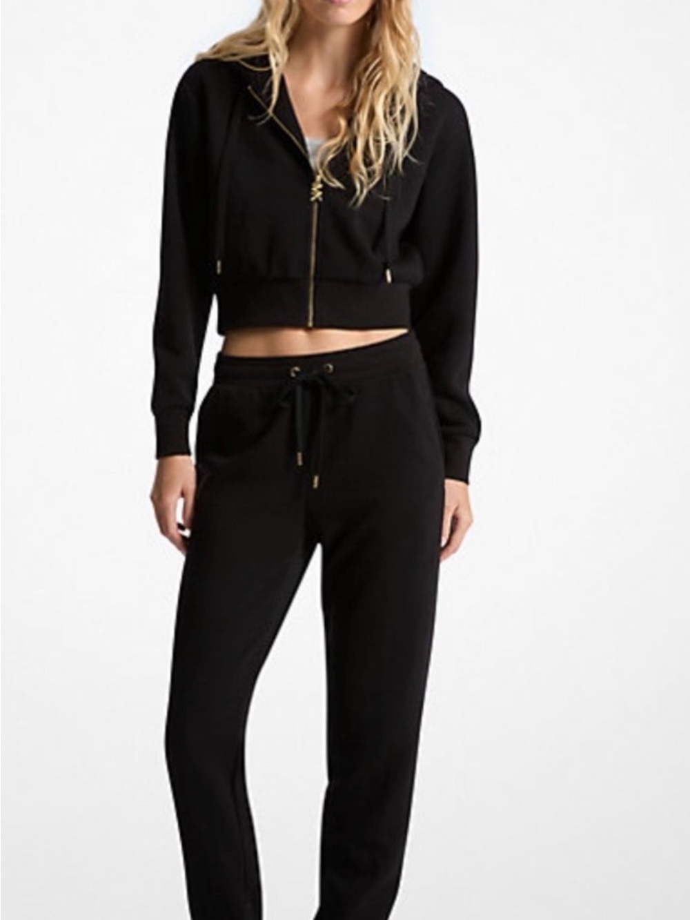 MK Michael Kors Drawstring Jogger Pants - Black MEDIUM $200